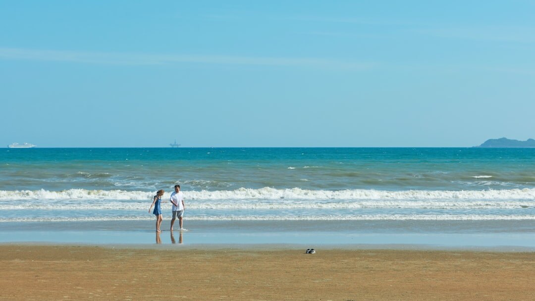 retired couple on tropical beach