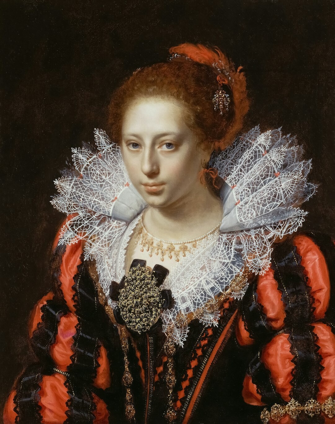 Studio portrait of a Dutch woman in her forties with short hair